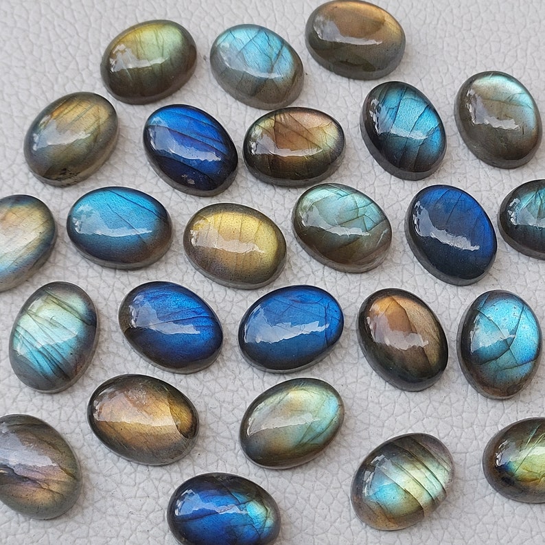 Ovals Labradorite Ovals, Multi Flashy Oval Shape Labradorite Cabochons, Labradorite Gemstone Ovals Best for your Jewelry Making. image 9