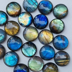 Round Shape Labradorite Cabochons Natural Labradorite Gemstone Cabochon in Only Round Shapes for your Round Jewelry Making image 4