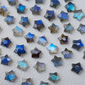 Faceted Stars Labradorite Stars, Small Size Blue Labradorite Stars, Faceted Labradorite, Best For Earrings, Labradorite At Wholesale Price. zdjęcie 3