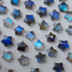 Faceted Stars Labradorite Stars, Small Size Blue Labradorite Stars, Faceted Labradorite, Best For Earrings, Labradorite At Wholesale Price. zdjęcie 7