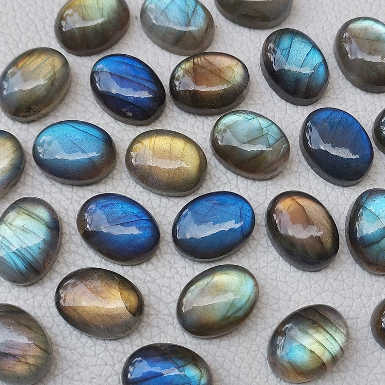Ovals Labradorite Ovals, Multi Flashy Oval Shape Labradorite Cabochons, Labradorite Gemstone Ovals Best for your Jewelry Making. image 2