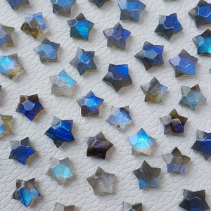 Faceted Stars Labradorite Stars, Small Size Blue Labradorite Stars, Faceted Labradorite, Best For Earrings, Labradorite At Wholesale Price. zdjęcie 1