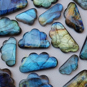 Labradorite Cloud! Cabochon,Multi Flashy Cloud Shape Loose Labradorite Cabochons Lot, At Wholesale Price.