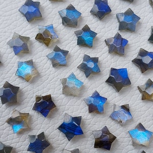 Faceted Stars Labradorite Stars, Small Size Blue Labradorite Stars, Faceted Labradorite, Best For Earrings, Labradorite At Wholesale Price. zdjęcie 6