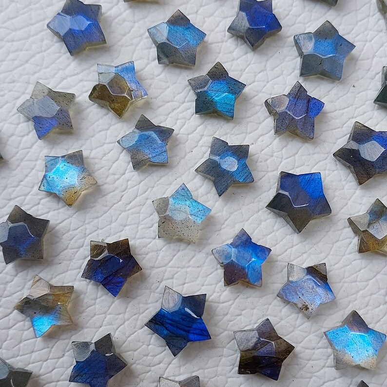 Faceted Stars Labradorite Stars, Small Size Blue Labradorite Stars, Faceted Labradorite, Best For Earrings, Labradorite At Wholesale Price. zdjęcie 6