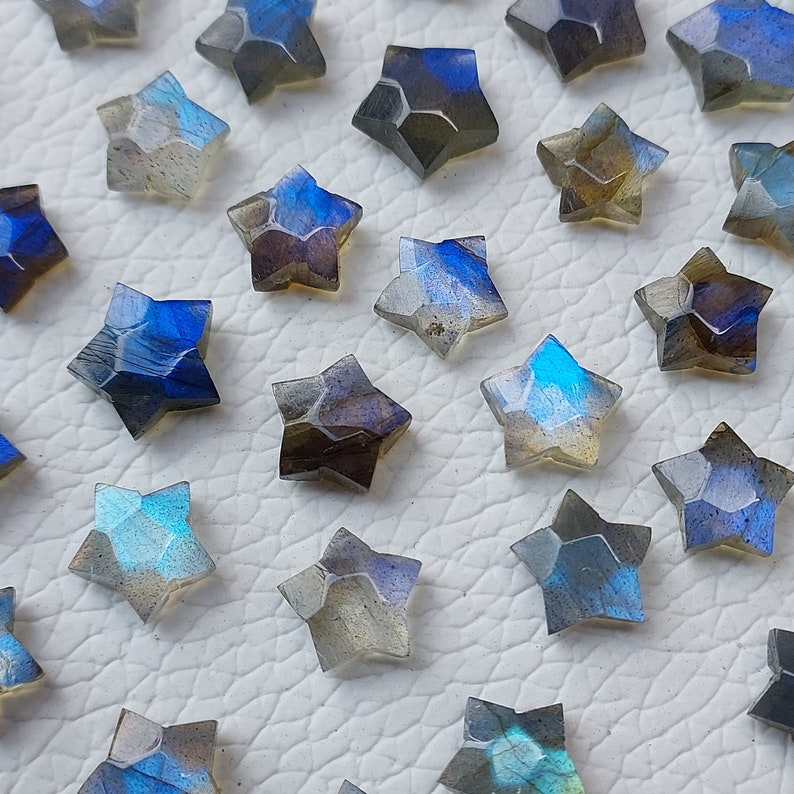 Faceted Stars Labradorite Stars, Small Size Blue Labradorite Stars, Faceted Labradorite, Best For Earrings, Labradorite At Wholesale Price. zdjęcie 10