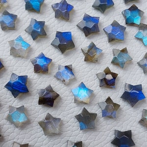 Faceted Stars Labradorite Stars, Small Size Blue Labradorite Stars, Faceted Labradorite, Best For Earrings, Labradorite At Wholesale Price. zdjęcie 8