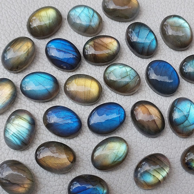 Ovals Labradorite Ovals, Multi Flashy Oval Shape Labradorite Cabochons, Labradorite Gemstone Ovals Best for your Jewelry Making. image 1