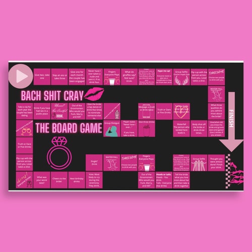 Bachelorette Board Game Printable Digital Download Drinking - Etsy