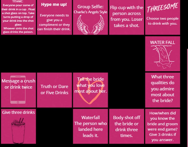 Bachelorette Board Game, Printable, Digital Download, Drinking Game - Etsy