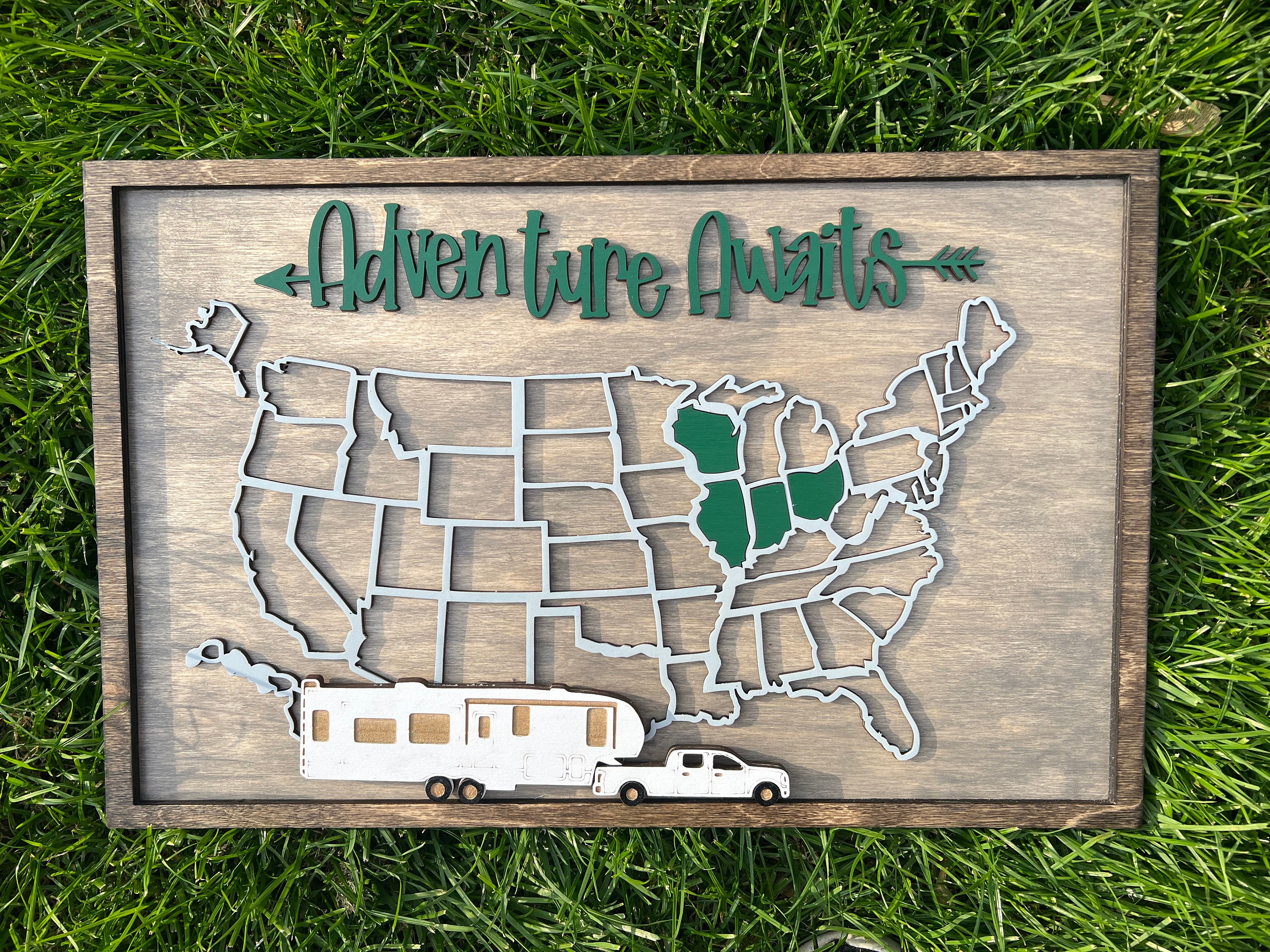 Travel map,camping map,US travel map,50 states map, add a state once you visit, family road trip tracker, adventure map, gift for traveler