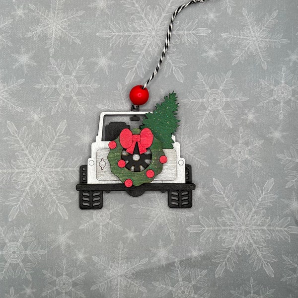 offroad ornament, offroad car charm,  custom offroad ornament, muddin, take the back road, off-road vehicle, Christmas decor