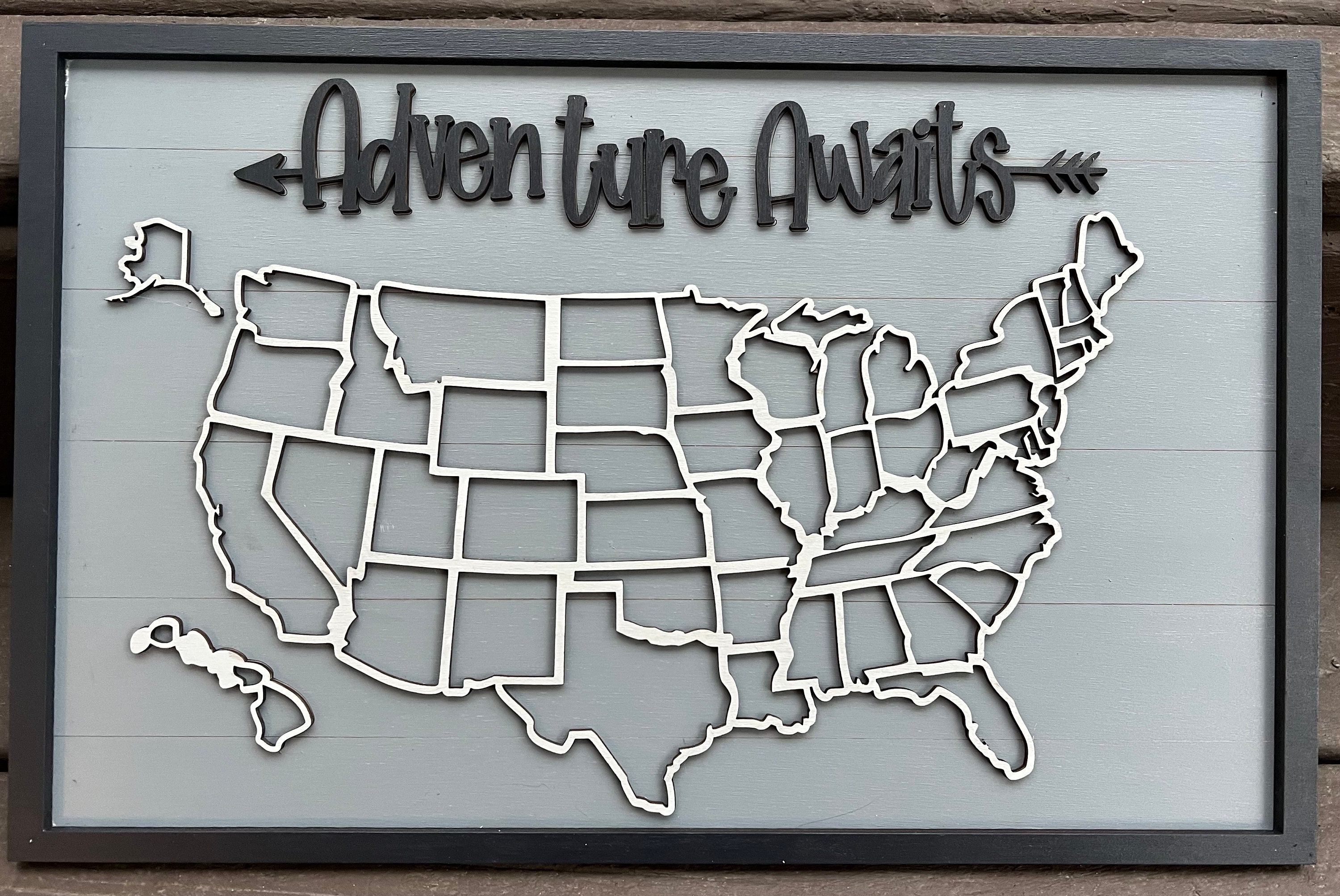 Travel map,camping map,US travel map,50 states map, add a state once you visit, family road trip tracker, adventure map, gift for traveler
