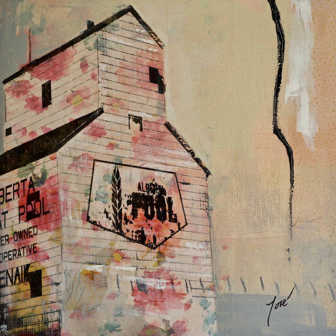 Elevator Fine Art Print, Grain Elevator Art, Alberta Wall Art, Rural