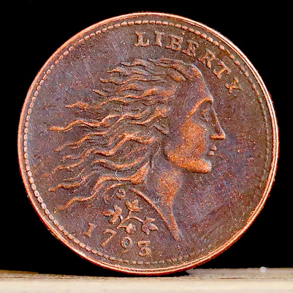 1793 Strawberry Leaf Large Cent Copper Coin - Circulated