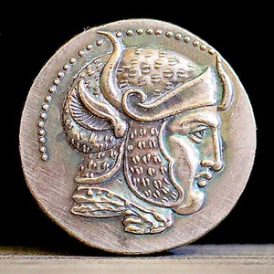 305-295 BC Ancient Greek Coin Head of Alexander The Great - Silver Plated Dekadrachm 26mm