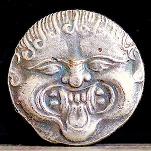 480-450 BC Ancient Greek Coin Neapolis Macedon Gorgon - Silver Didrachm 18mm