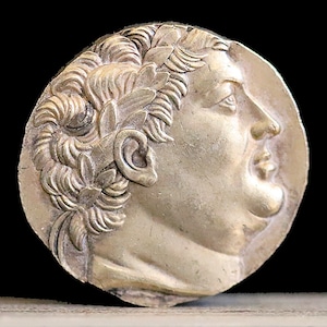 241-197 BC Ancient Greek Coin Head of Philetairos and Athena - Silver Plated Tetradrachm 26mm