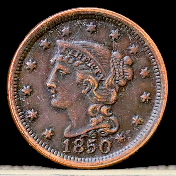 1850 Braided Hair Liberty Head Large Cent - Circulated