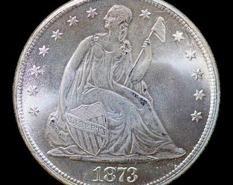 1873 Trade Dollar Silver Plated Coin - Uncirculated - Etsy