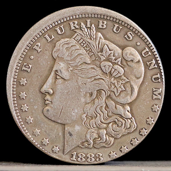 1883-O Morgan Dollar Struck Off Center Error Silver Plated Coin - Circulated