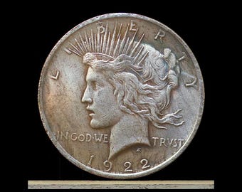 1922 Peace Dollar Two Face Double Heads Silver Plated Error Novelty Coin Modern Restrike Token - Cir