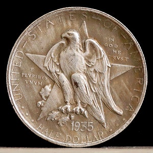 1935 Texas Commemorative Half Dollar Silver Plated Coin - Circulated