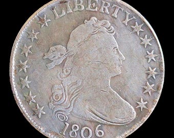 1806 Draped Bust Half Dollar Silver Plated Coin - Circulated