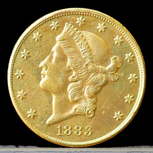 1883-CC Twenty Dollar Liberty Double Eagle Gold Plated Coin - Uncirculated