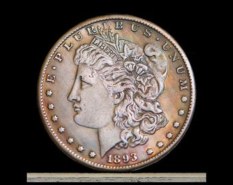 1893-CC Morgan Dollar Silver Plated Novelty Coin Modern Restrike Token