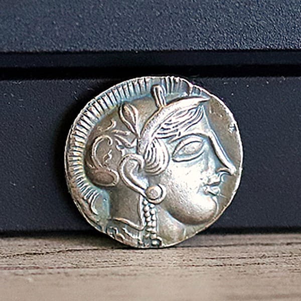 440-404 BC Ancient Greek Coin Athena and Owl - Silver Tetradrachm 20mm