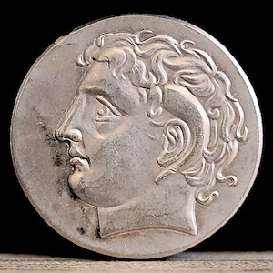 308-277 BC Ancient Greek Coin Apollo-Carneius with Horn - Silver Plated Didrachm 23mm
