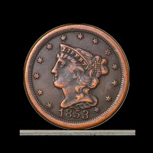 1853 Braided Hair Half Cent Copper Novelty Coin Modern Restrike Token