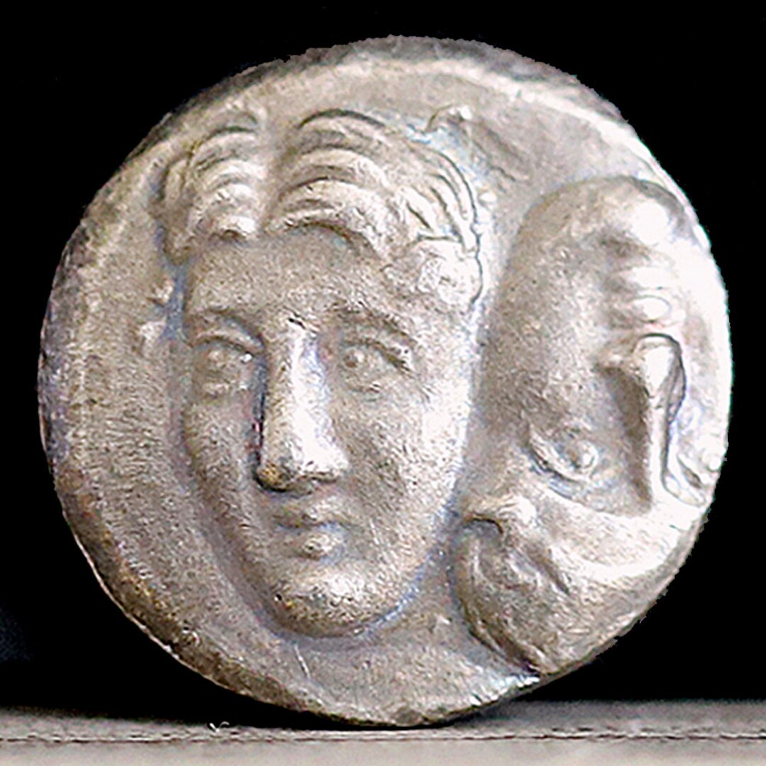 4th Century BC Small Ancient Greek Coin Moesia, Istrus Silver Plated