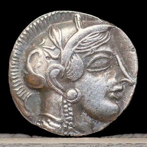 440-404 BC Ancient Greek Coin Athena and Owl - Silver Tetradrachm 20mm
