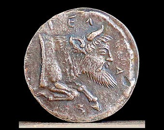 490-475 BC Ancient Greek Coin Man-Headed Bull & Horseman - Didrachm 20mm