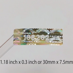 100 Security Hologram Stickers Grey Serial Numbers Tamper Evident Warranty Labels