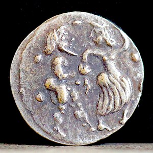 525-480 BC Ancient Greek Coin Ithyphallic Satyr and Nymph Silver Plated Stater 18mm