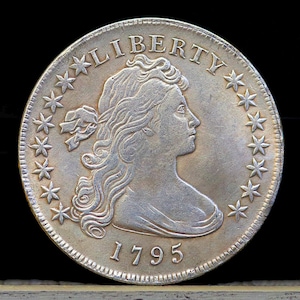 1795 Draped Bust Dollar Small Eagle Silver Plated Coin - Circulated