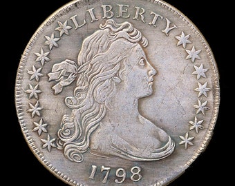 Pattern 1878 Barber Liberty Head Dollar Type 1 Silver Plated