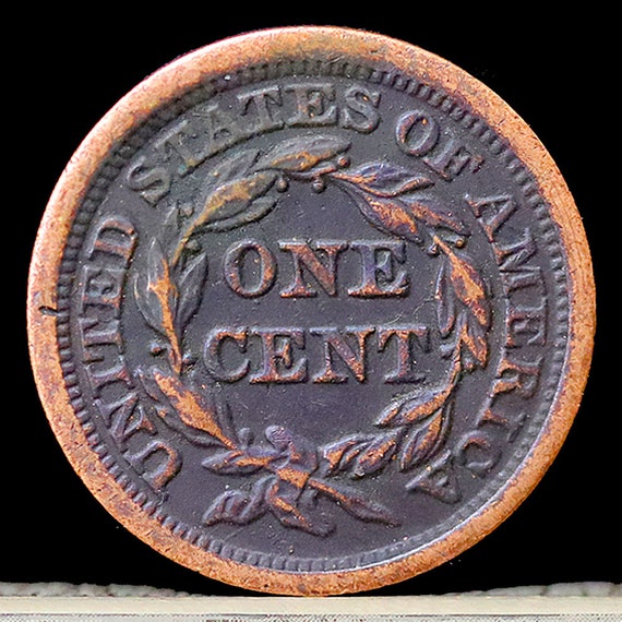 1855 Braided Hair Liberty Head Large Cent - Circulated - Etsy
