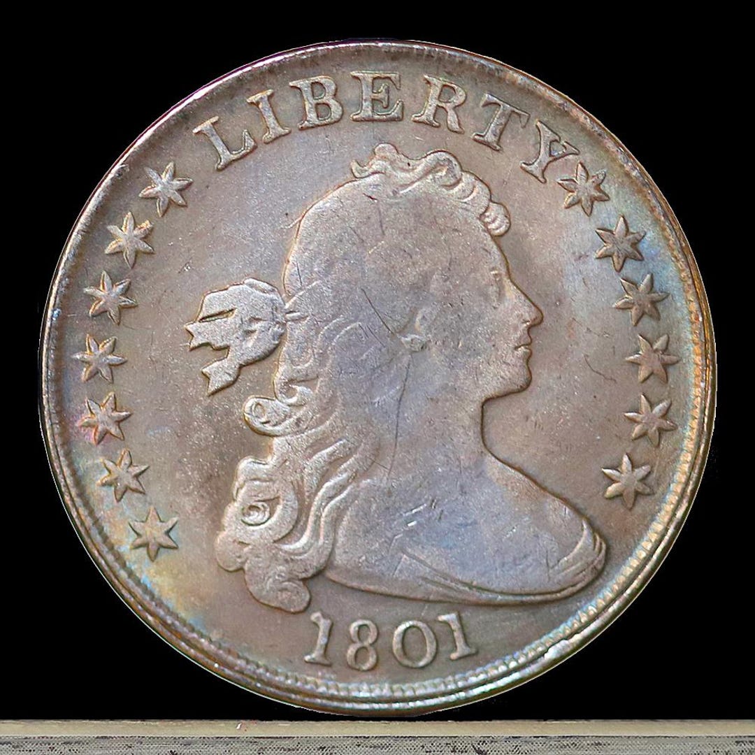 1801 Draped Bust Dollar Heraldic Eagle Silver Plated Coin - Circulated ...