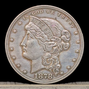 Pattern 1878 Barber Liberty Head Dollar Type 1 Silver Plated Coin