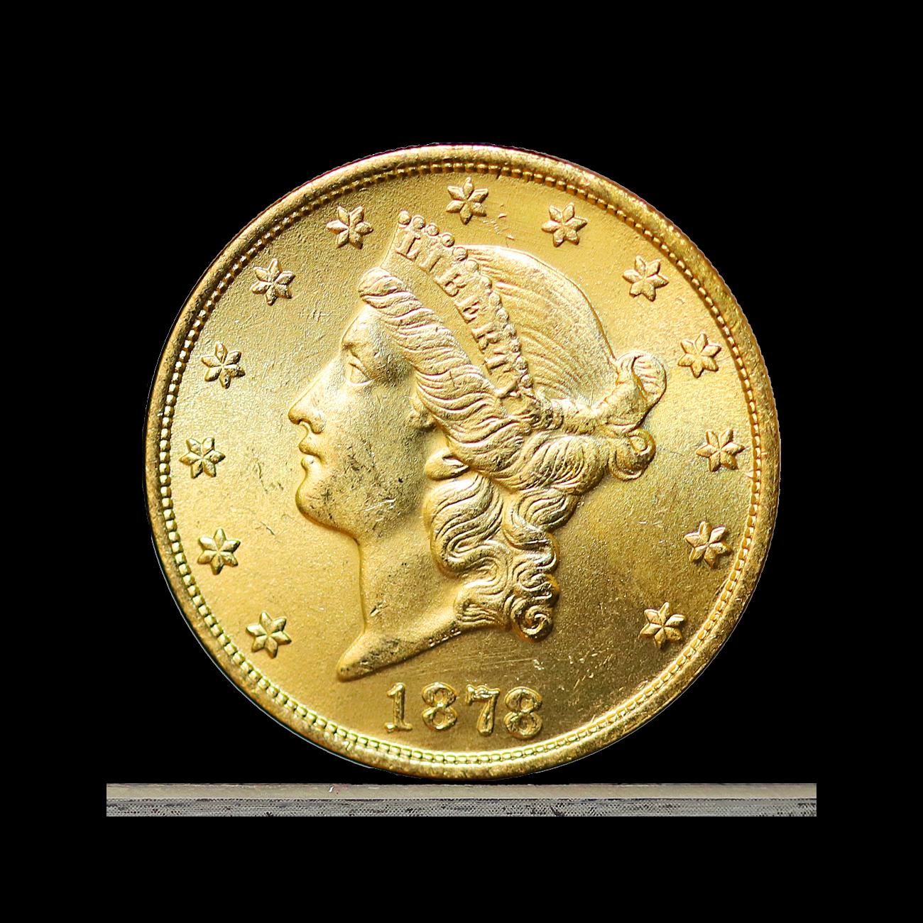1878-CC Twenty Dollar Liberty Double Eagle Gold Plated Novelty