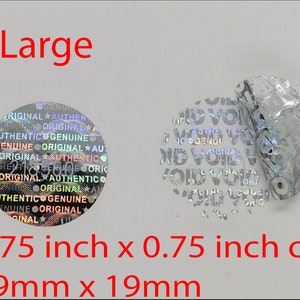 100 Security Hologram Stickers Serial Numbers Tamper Evident Warranty Labels