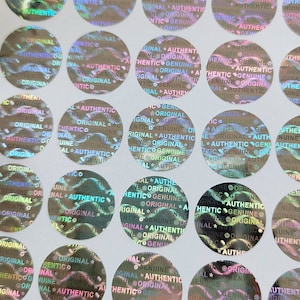 100 Security Hologram Stickers Original Authentic Genuine Tamper Evident Void