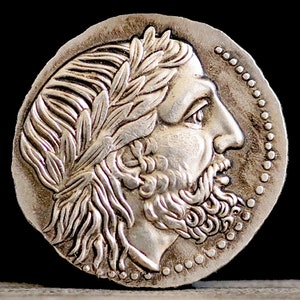 359-336 BC Ancient Greek Coin Philip II and Zeus - Silver Plated Tetradrachm 23mm