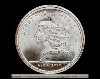 1776 Silver Issue 2 Gr .999 Vintage Silver With Gold Tone Surround