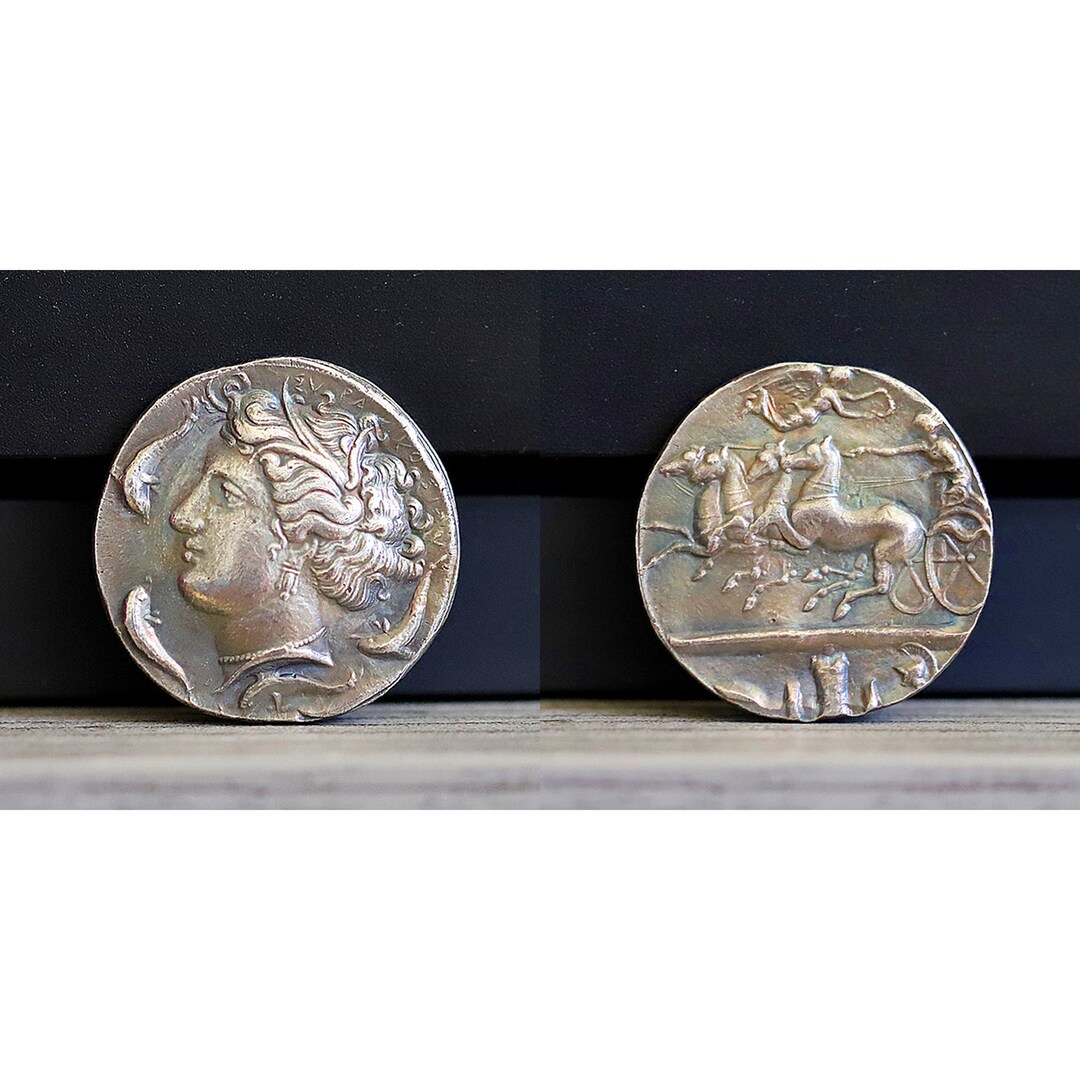 405-370 BC Large Ancient Greek Coin Sicily Syracuse Gallatin - Etsy