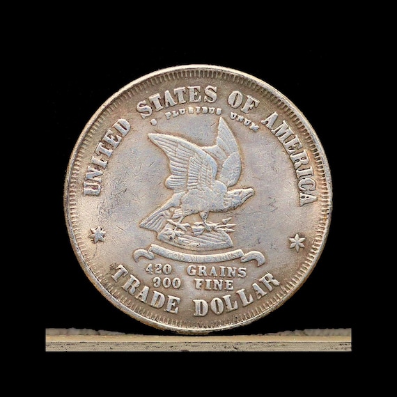 Pattern 1873 Liberty Seated on A Globe Trade Dollar Silver Plated